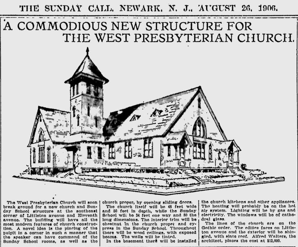 A Commodious New Structure for the West Presbyterian Church
August 26, 1906
