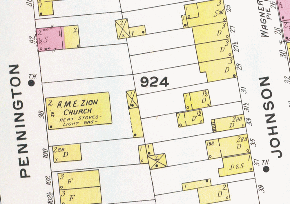 1908 Map
96, 98 Pennington Street
