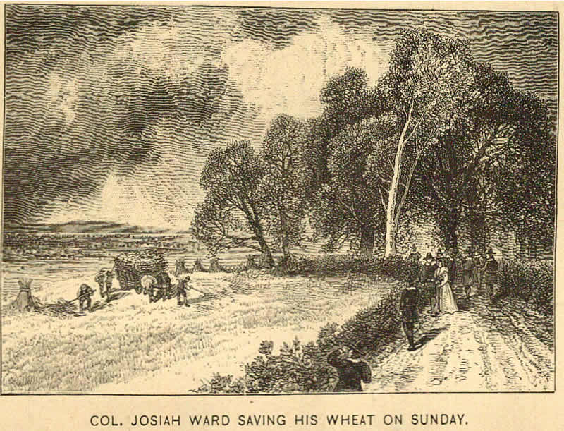 Col. Josiah Ogden harvesting his wheat
The drawing caption is incorrect.
Photo from “History of Newark NJ” by Joseph Atkinson
