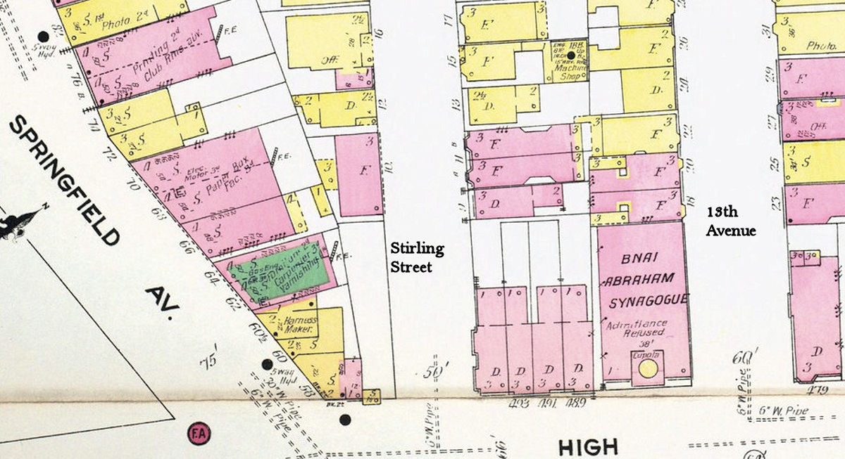 1908 Map
High Street c. 13th Avenue
