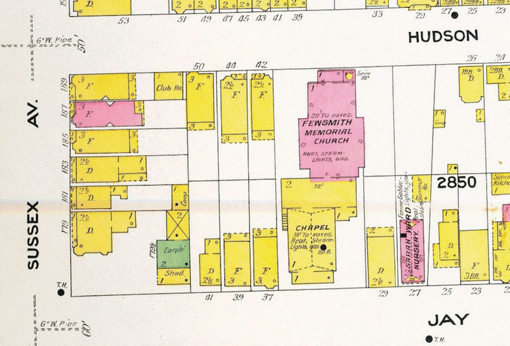 1908 Map
36 Hudson Street n. Orange Street
