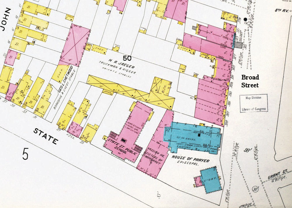 1909 Map
399, 407, 409 Broad Street
