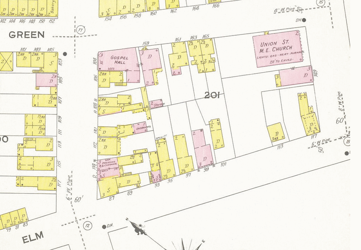 1908 Map
125, 143 Union Street
